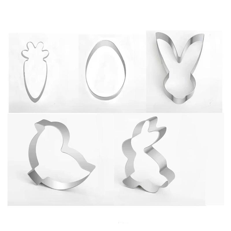 5/8/9pcs Stainlness Steel Cookie Cutter Mould Set Mini Easter Pastry Cookies Sandwich Biscuit Baking Molds Cake Decoration Tools