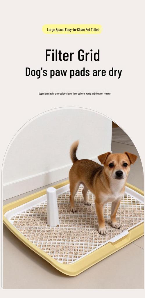 Large Dog Toilet with Anti-Splash Post – Easy To Clean Tray for Medium and Large Dogs
