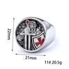 Hipster Templar Cross Ring Titanium Steel Non-Fading Personality Ring