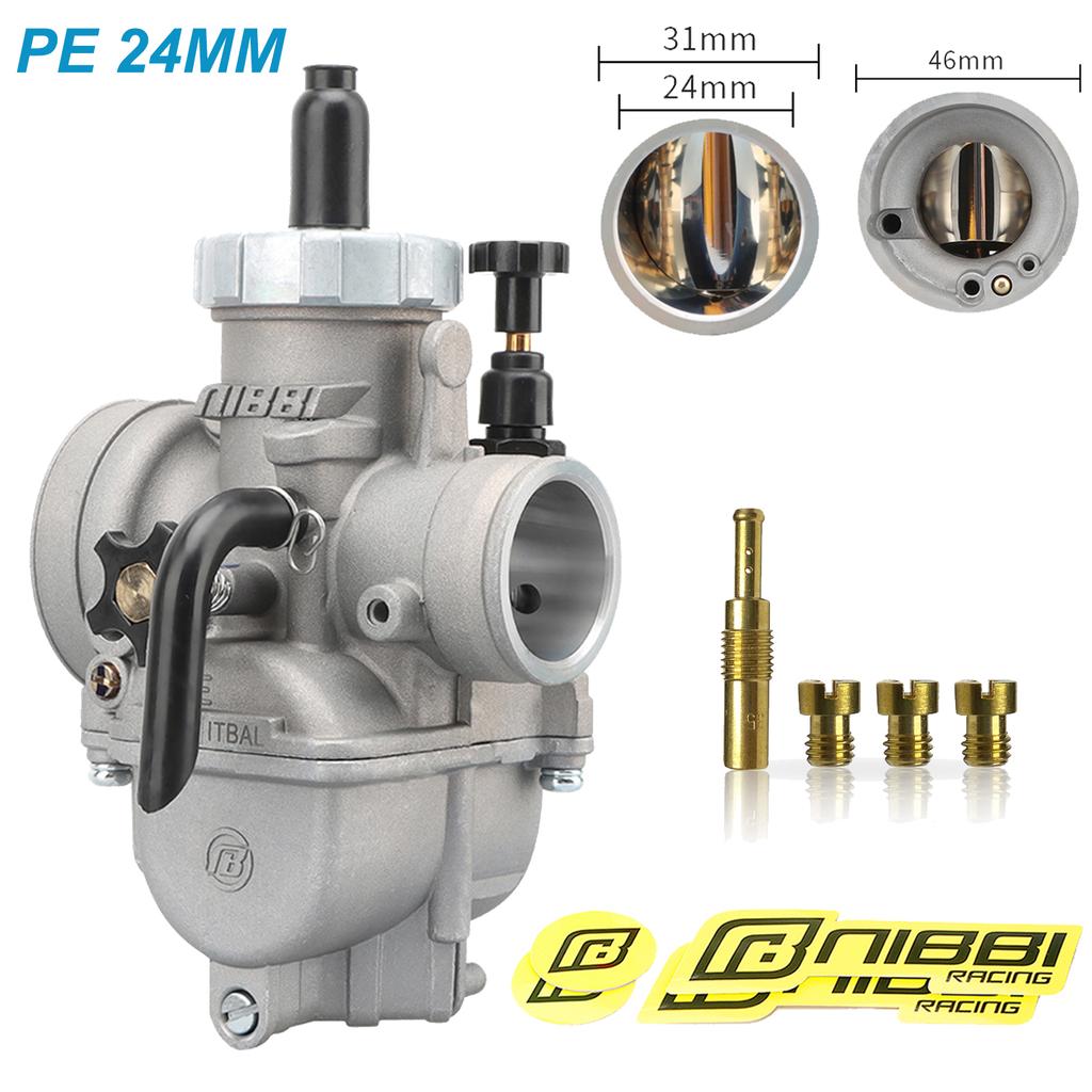 NIBBI PE 24/26/28/30mm Carburetor Motorcycle 2T 4T Engine Carburetors with Main Jets for Yamaha Suzuki Honda Pitbike Modify Part