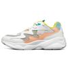 DLites Airy Fabric Synthetic Leather Wing Shoes Trendy Versatile Low-Top Dad Shoes Women Sneakers White Orange Green 896005-WMLT