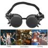 ABS Industrial Vintage Spiked Steampunk Unique Goggles Cycling Glasses Double Layer Windproof SunglassesBlack