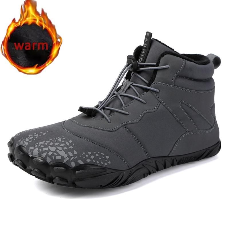 Herren Damen Outdoor Wasserdichte Winterstiefel Schnee Barfuß Freizeitschuhe Warm Arbeitsschuhe Stiefeletten zum Klettern Wandern Rutschfest