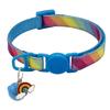 Rainbow Cat Collar Breakaway Buckle Cute Cartoon Pet Necklace Cats Soft Polyester Cloud Charm Anti-Suffocation Safety Design