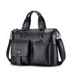 Cowhide Men's Briefcase, Genuine Leather Men's Bag, Retro Casual Shoulder Bag, Laptop Bag