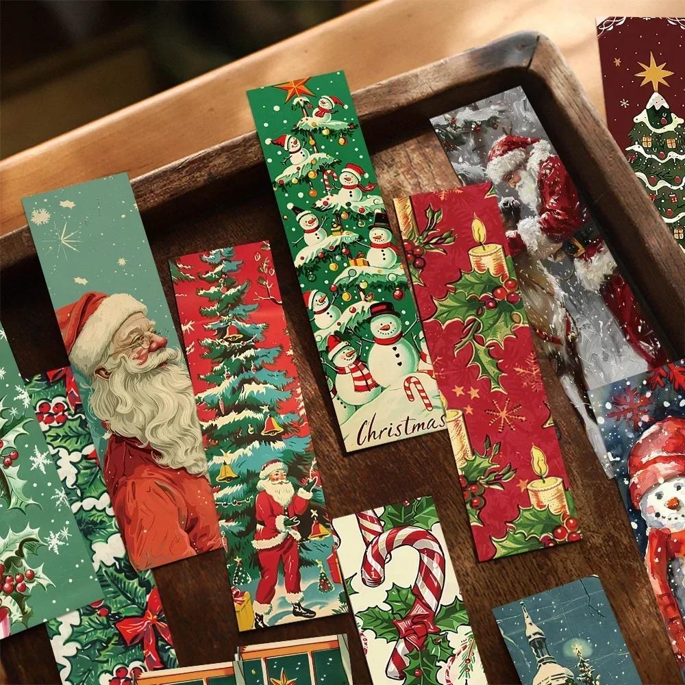 30PCS/set Christmas Bookmark Cartoon Aesthetic Reading Page Books Marking Students DIY Creative Gifts Book Decoration Bookmarks