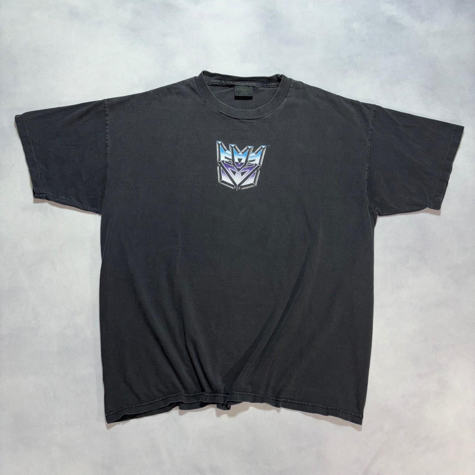 Vintage Transformers Decepticon T-Shirt Mens XL Black Single Stitch Made in USA Unisex T-Shirt XXXXL