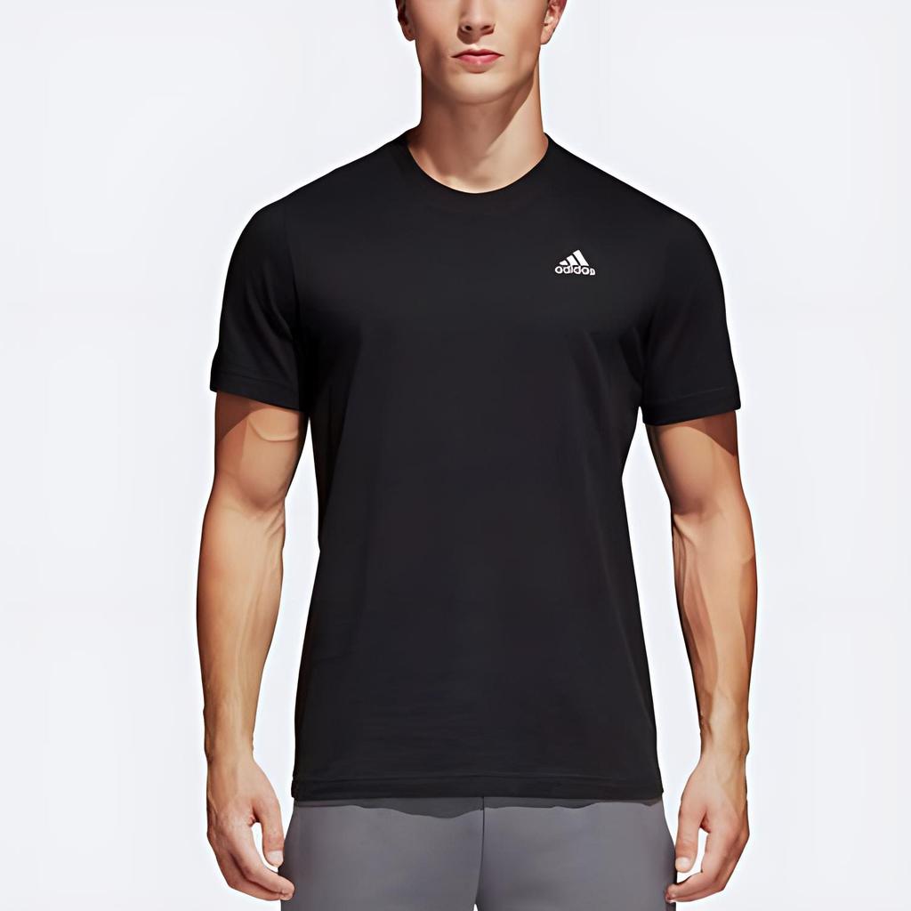 Adidas T Shirts Men's Black Crew Neck Moderate Straight Fit S98742