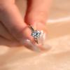 Six-Claw Round Cut Diamond Ring, Minimalist Promise Ring For Women'S Daily Wear