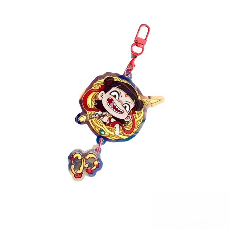 

Милый брелок-колокольчик Звезда Нэчжа Нэчжа побеждает Короля-дракона Аниме Периферия Подвеска Подарок Брелок для ключей от машины Украшение для сумки