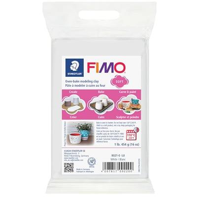 Staedtler FIMO Soft Large Block Polymer Clay White 454g 8021-0
