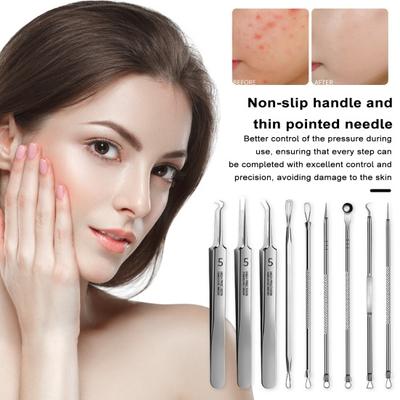 Ultra-fine No. 5 Cell Pimples Blackhead Clip Stainless Steel Acne Needle Tweezers Beauty Salon Face Pore Cleaning Care Tools