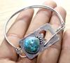 Turquoise 925 Silver Plated Bangle 7" Best Seller Gift Limited Stock Deal m9b81