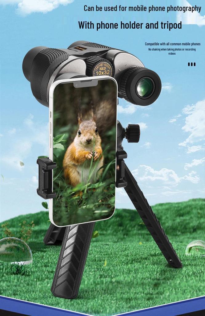 Jarnoon 10x32 HD Binoculars with FMC Coating for Low Light Night Vision and Outdoor Photography