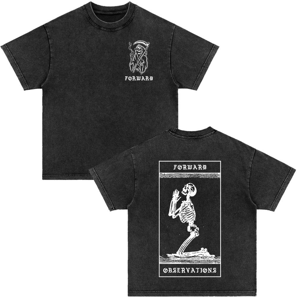 

Футболка с винтажным принтом Forward Observations Group Be Seeing You, графикой скелета, в стиле панк-готика, мужская/женская, оверсайз XL