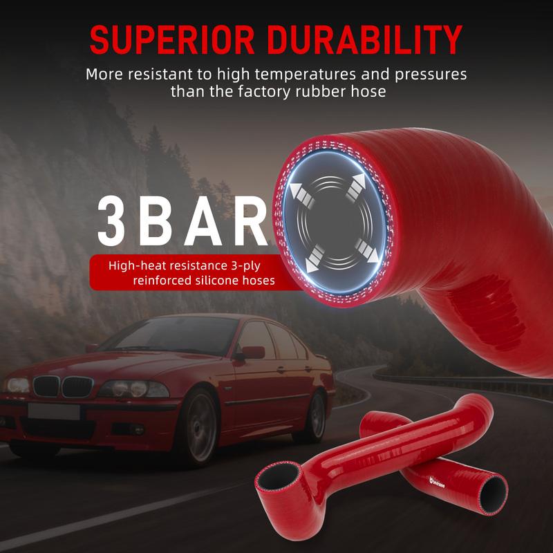 Silicone Radiator Coolant Hose Kit for BMW E46 Non-M M52tu M54 M56 1999-2006, Replace for 17127510952,11531436408,11531436406