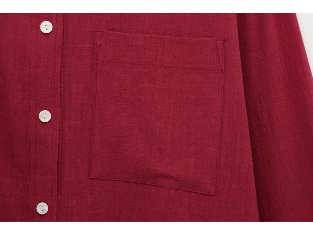 Spring 2025 Women's European and American Style Linen Loose Shirt - Fashionable and Versatile