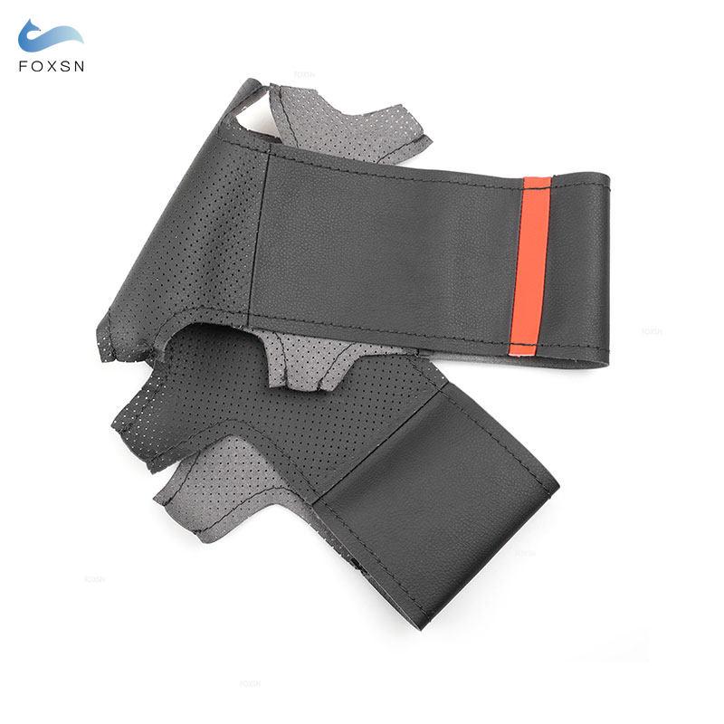 Car Accessories Steering Wheel Cover Microfiber Perforated Leather Trim For Toyota Prius 20 XW20 2004 2005 2006 2007 2008 2009