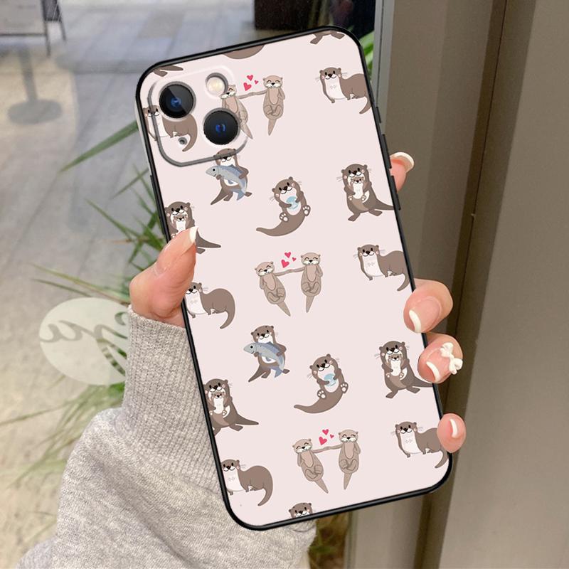 Sea Otter Pattern Case For iPhone 16 Pro Max 15 14 12 11 13 17 Pro Max Plus 12 13 Mini 16e 17 Air Back Cover