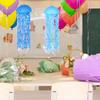 6Pcs Jellyfish Paper Lanterns Hanging Ocean Decor Mermaid Theme Gradient Lights for Under The Sea Party Indoor Outdoor Use
