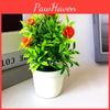 Realistic Rose Bonsai Plant With Durable Plastic Material For Office And Home Decoration