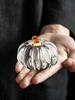 Creative Pumpkin Crystal Glass Lid Tea Pot Holder Tea Pet Decoration Japanese Sle Tea Ceremony Accories Dining Utensils