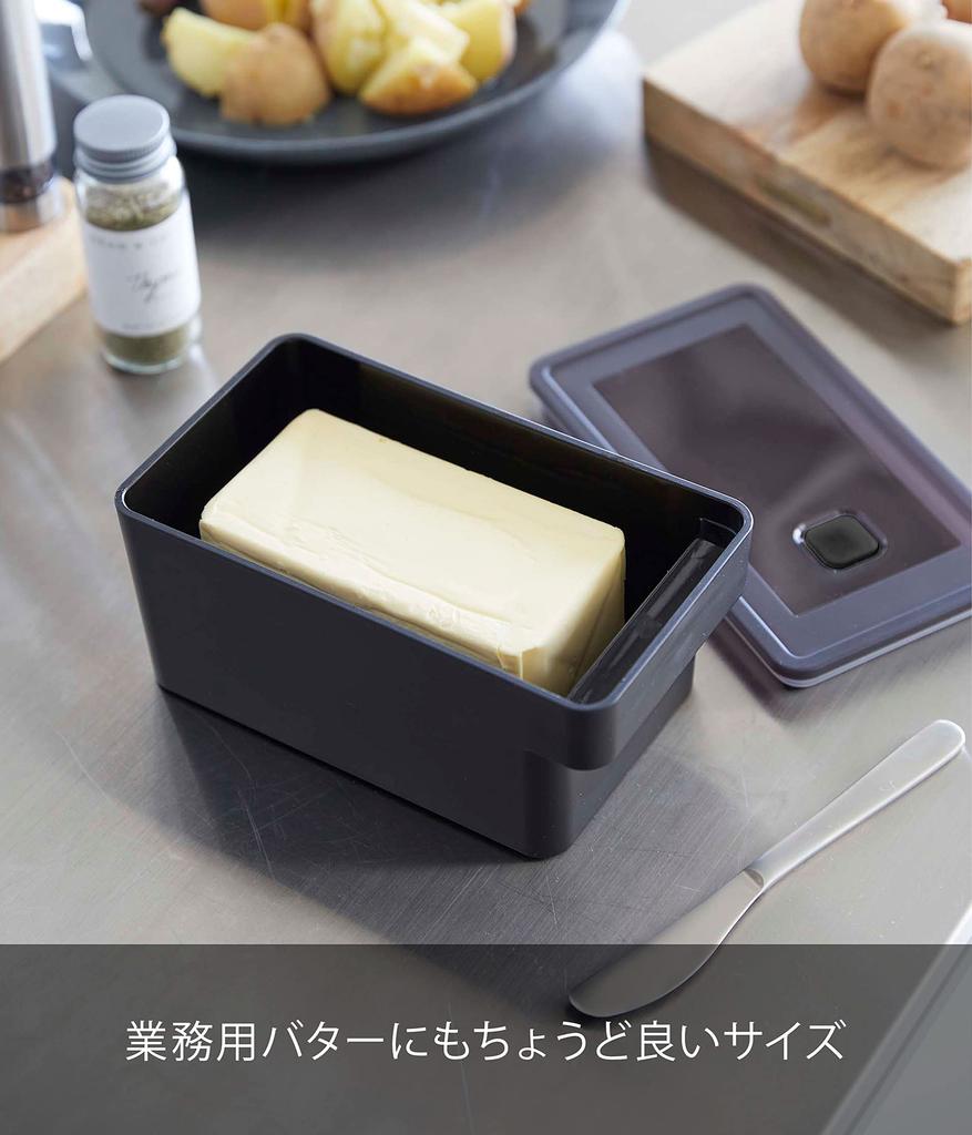 Yamazaki Tower Airtight Food Container with W10 X X with 7708 Handle, Black, Approx. D17.8 H8.4cm, Bubble,