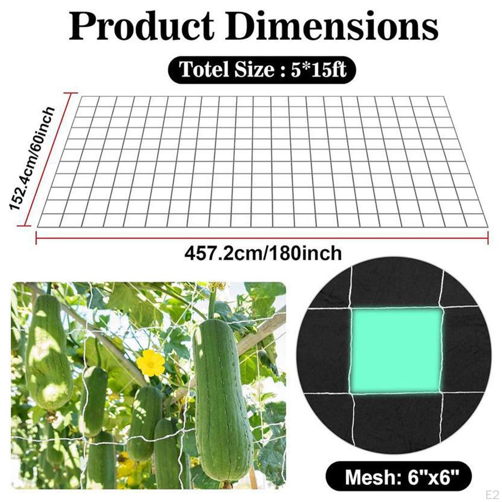 Plant Trellis Netting Climbing Net 196.85inch Multipurpose Versatile Grow Support for Lawn