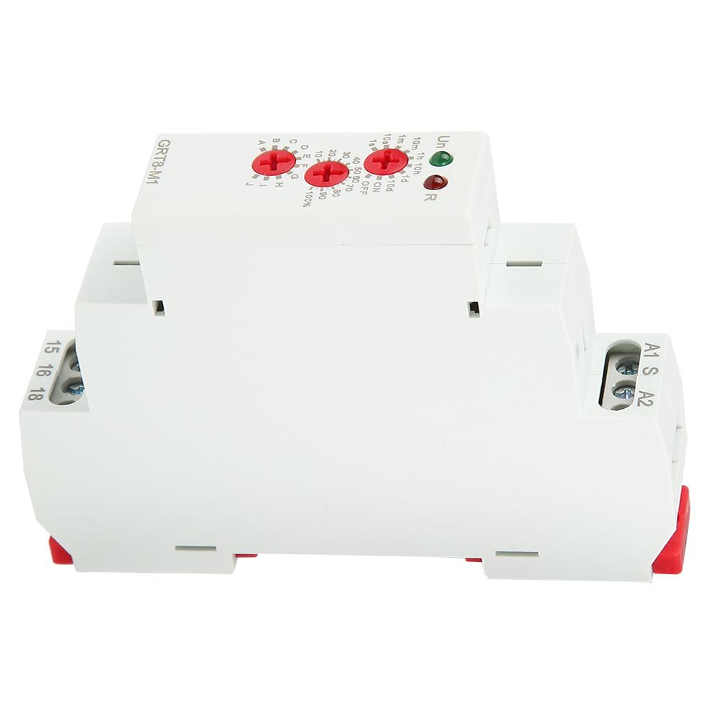 GRT8?M1 Multifunctional Delay Time Relay with 10 Functions DIN Rail Mount AC 230V