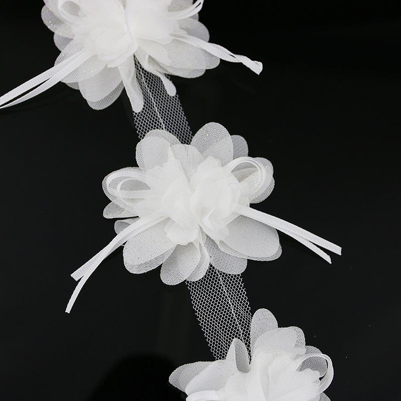 

10pcs/roll Width 80mm Chiffon Streamer Flower Dress Clothing Accessories Hairpin Making Handmade DIY Crafts Materials белый