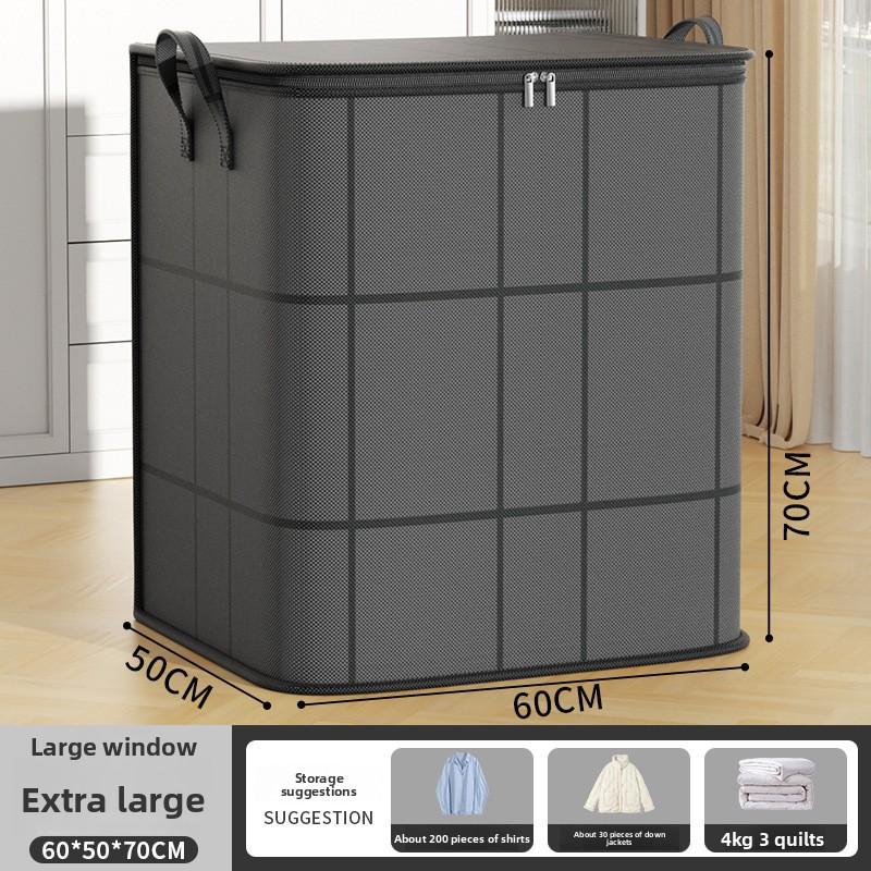 Foldable Clothes Storage Bag Large Capacity Organizer With Handle And Double Zipper For Bedding Moving Travel Under Bed Storage