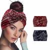 Printed Cashew Geometric Elastic Sports Headband Wide Edge Yoga Fashionable Headscarf Women Accessories Daily Use