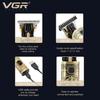 Men's Universal Metal Razor Head Retro Carved Hair Salon LCD Digital Display T-shaped Electric Clippers Safely Trim Hair Without Hurting The Skin