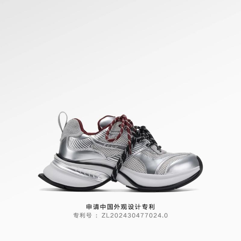 Dad shoes silver core storm women's autumn and winter versatile thick sole heightening color matching straps sports and leisure shoes