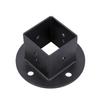 Set of 6 Powder Coated Steel Post Base Anchors for Fence Railings Privacy Panel Gazebos Pergolas and Mailbox Support