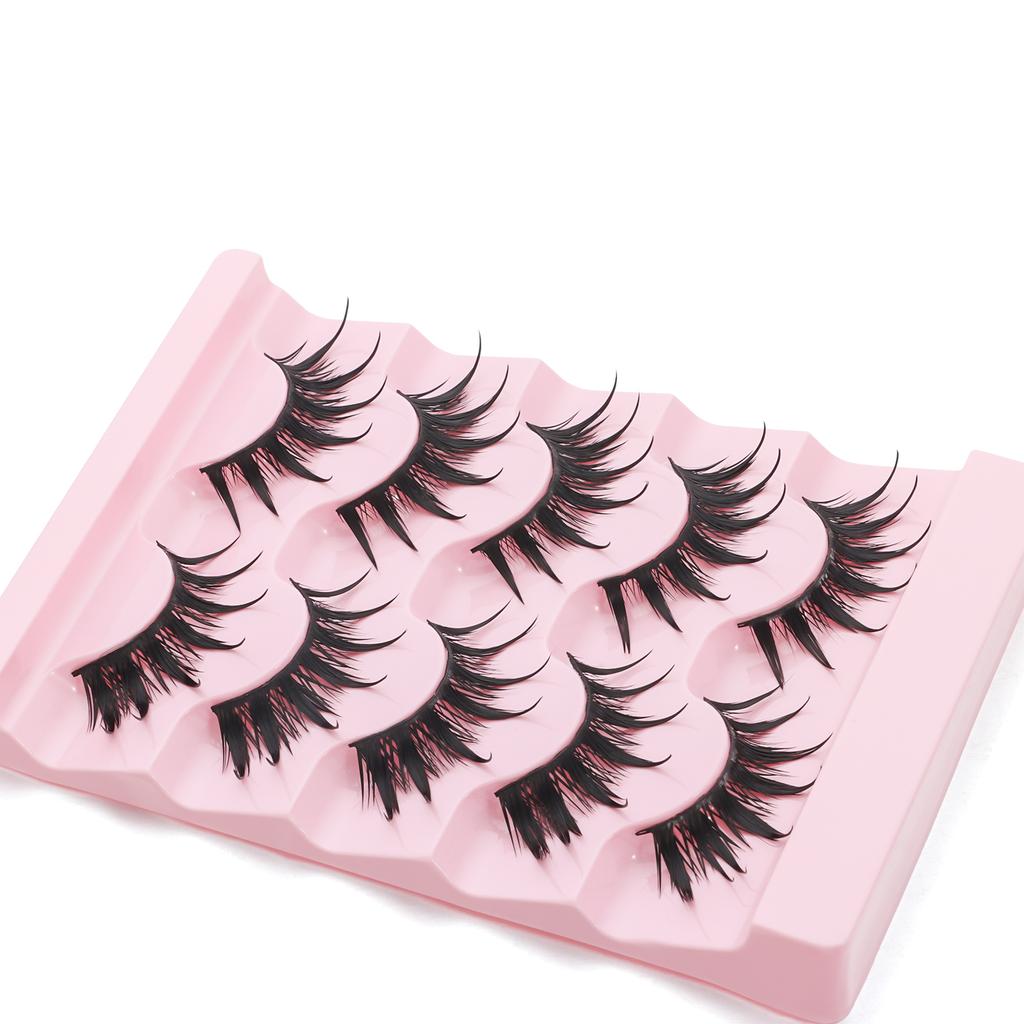 Thick Long Soft Band Wispy Fluffy 3D Faux Mink Eyelashes Thai Wet Eyelashes False Eyelashes