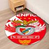 Benfica Printed Round Rug Carpet Chair Rug Area Rug Entryway Doormats,for Office Chair Living Room Bedroom Kitchen Room.