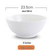 Förtjockade Rent Vita Keramiska Serveringsskålar - 10-pack