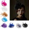 British Styles Women's Fascinator Beautiful Linen Brida Headwears Delicate Hat Adornment For Stylish Appearance