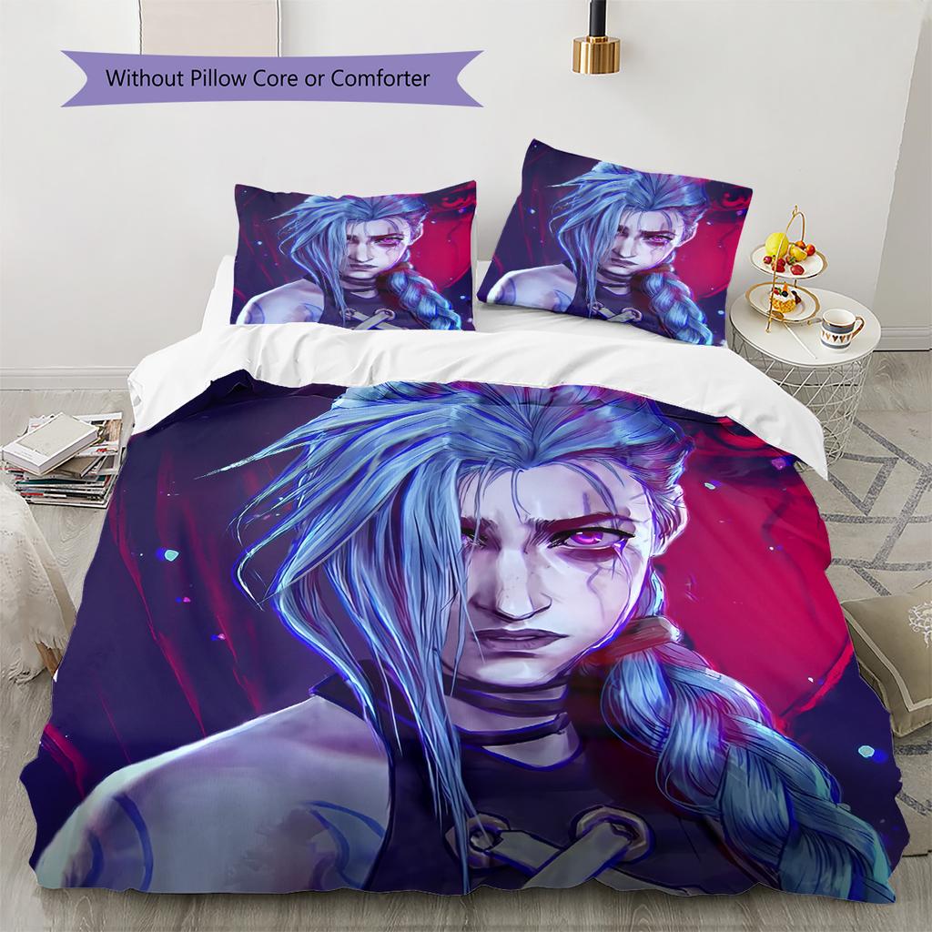 Jinx Pattern Bedding Quilt Set Home Decoration Gift (1 * duvet cover + 2 * pillowcase without core)