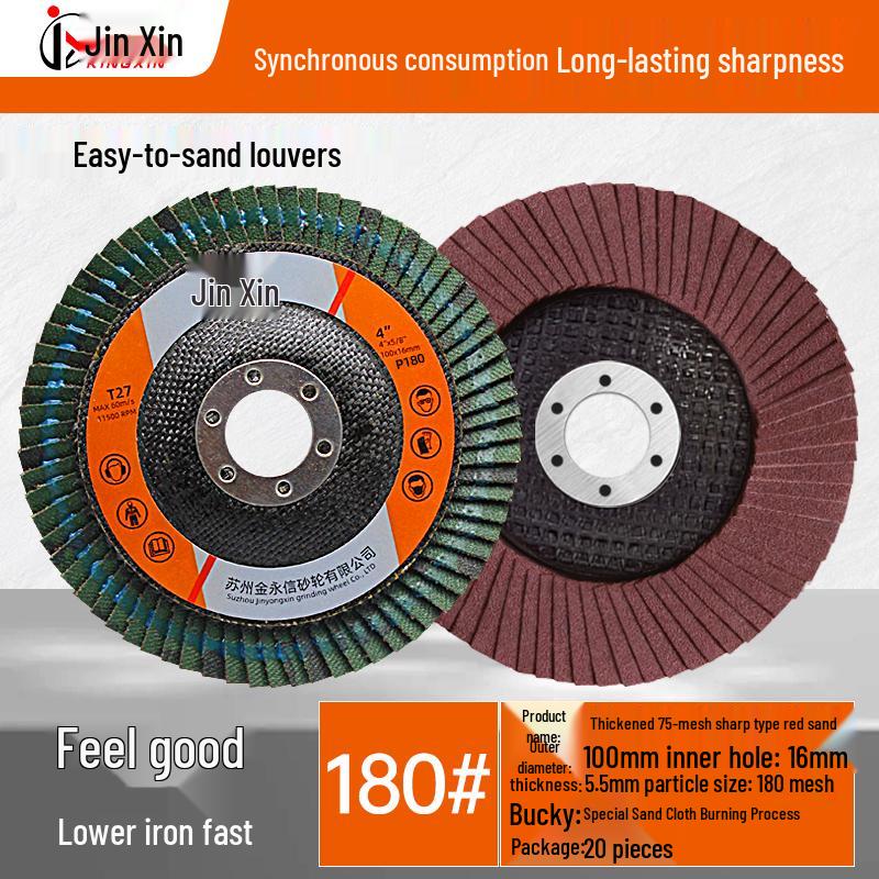 Jinxin Flap Disc for Angle Grinder - Polishing and Sanding Wheel for Stainless Steel