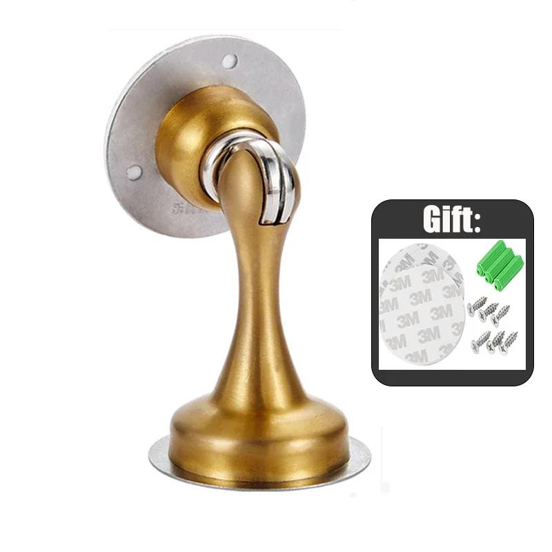 ZEXEF Stainless Steel Door Stopper Bathroom Magnetic Door Stop Heavy Duty Floor Wall Mount Wind-Proof Door Holder Hardware