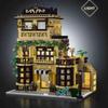 Moc Exquisite European Architecture Coffee Shops City Streets Retro Houses Building Blocks Diy Toys Children'S Gifts