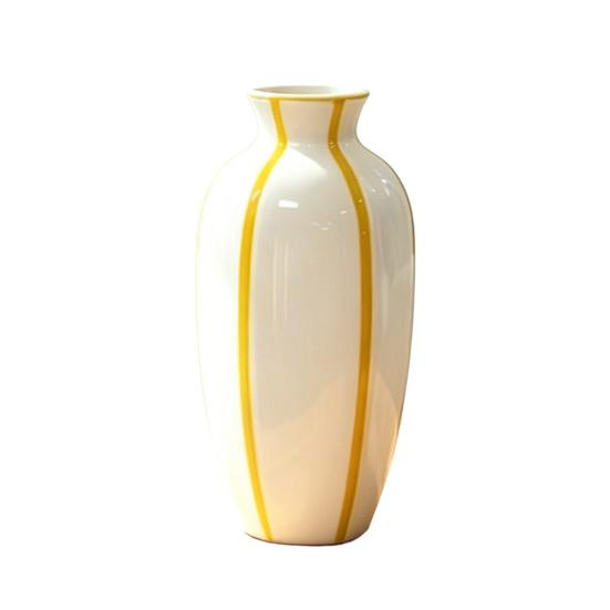 Striped Ceramic Flower Vase Vase for Modern Decorative Fresh