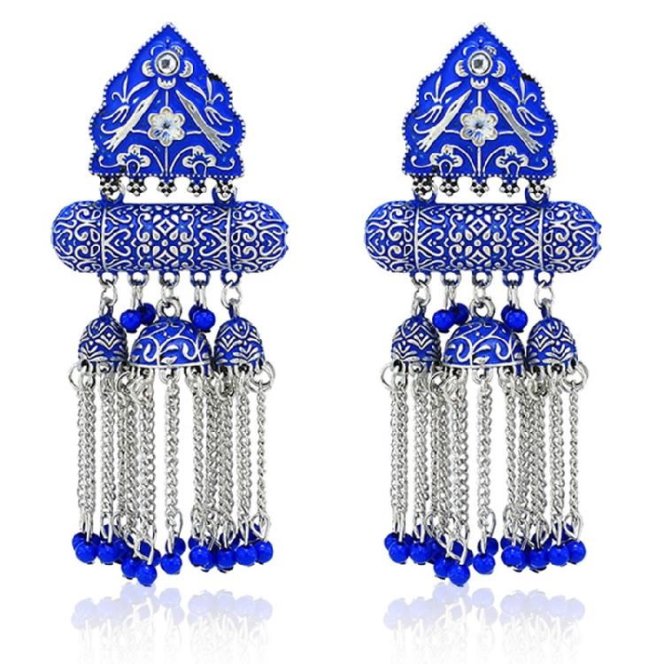 Bohemian Earrings Declaration Earrings Ethnic Style Alloy Long Pendant Earrings 1