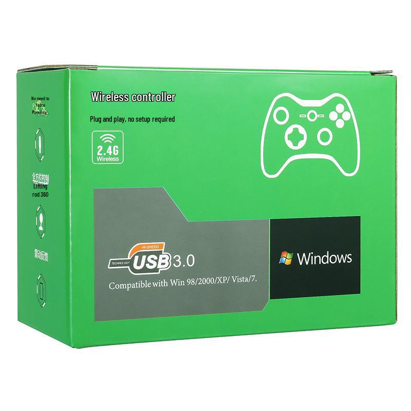 2,4G bezdrátový vibrační herní ovladač pro Smart TV, PC a Steam