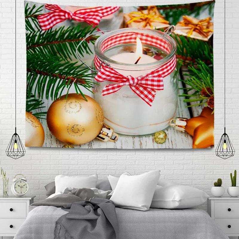 Рождественский гобелен Спальня Гостиная Домашнее рождественское украшение Гобелен 100x75cm — фото 5
