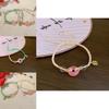 Exquisite Handmade Pink Knot Bracelet For Girls With Geometric Summer Design