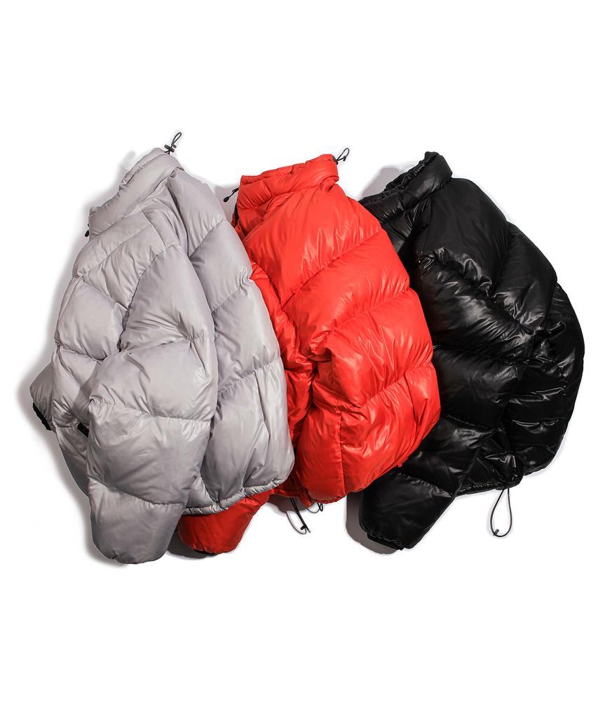 Slowpoke Glossy Puffer Down Jacket Orange
