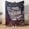 Elvis Presley Personalized Text Blanket Cozy Customizable Blanket Warmthful Decor Perfect for Home Decor Sofa Living Room Bedding